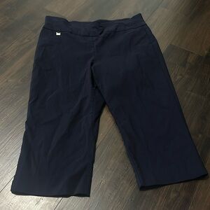 Counterparts size 16 navy blue stretchy work capris